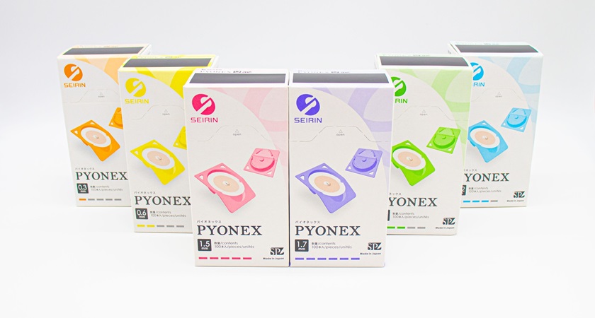 【メーカーインタビュー】★「刺さってる感」が心地いい？16年ぶりに新サイズが登場の意外と痛くない円皮鍼！★「パイオネックス1.7mm」...